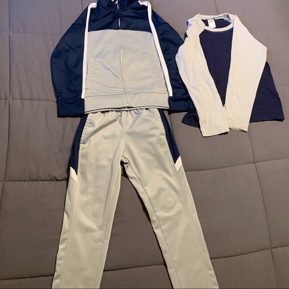 Athletic Works Jacket and Sweatpants and Gymboree Long Sleeve Shirt